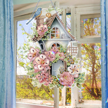 Load image into Gallery viewer, Acrylic Single Side Flower Birdcage Diamond Painting Hanging Pendant Home Decor