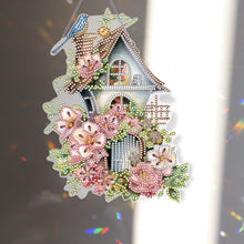 Load image into Gallery viewer, Acrylic Single Side Flower Birdcage Diamond Painting Hanging Pendant Home Decor