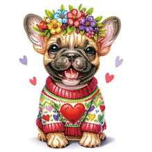 Load image into Gallery viewer, Diamond Painting - Partial Special Shaped - Garland Bulldog (30*30CM)