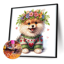 Load image into Gallery viewer, Diamond Painting - Partial Special Shaped - Garland Pomeranian (30*30CM)