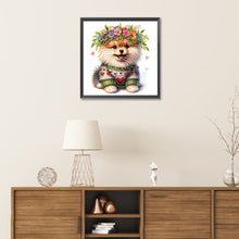 Load image into Gallery viewer, Diamond Painting - Partial Special Shaped - Garland Pomeranian (30*30CM)