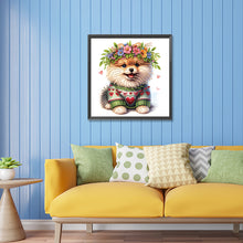 Load image into Gallery viewer, Diamond Painting - Partial Special Shaped - Garland Pomeranian (30*30CM)