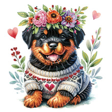 Load image into Gallery viewer, Diamond Painting - Partial Special Shaped - Garland Rottweiler (30*30CM)