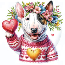 Load image into Gallery viewer, Diamond Painting - Partial Special Shaped - Garland Bull Terrier (30*30CM)