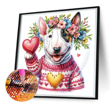 Load image into Gallery viewer, Diamond Painting - Partial Special Shaped - Garland Bull Terrier (30*30CM)