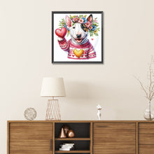 Load image into Gallery viewer, Diamond Painting - Partial Special Shaped - Garland Bull Terrier (30*30CM)