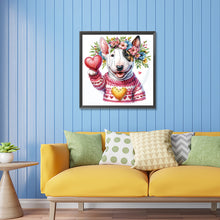 Load image into Gallery viewer, Diamond Painting - Partial Special Shaped - Garland Bull Terrier (30*30CM)