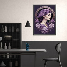 Load image into Gallery viewer, Diamond Painting - Full Square - purple flower woman (40*55CM)
