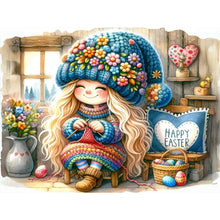 Load image into Gallery viewer, Diamond Painting - Full Round - easter gnome (40*30CM)