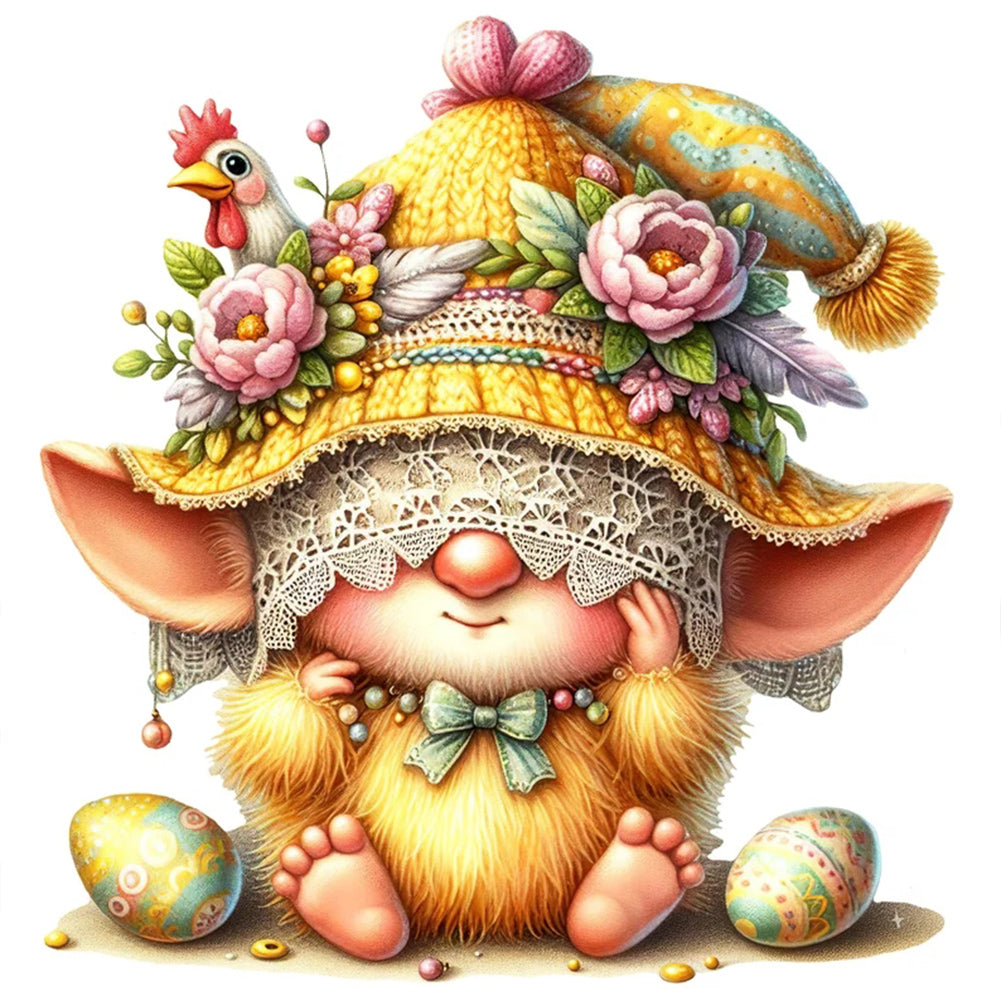 Diamond Painting - Full Round - easter gnome (30*30CM)