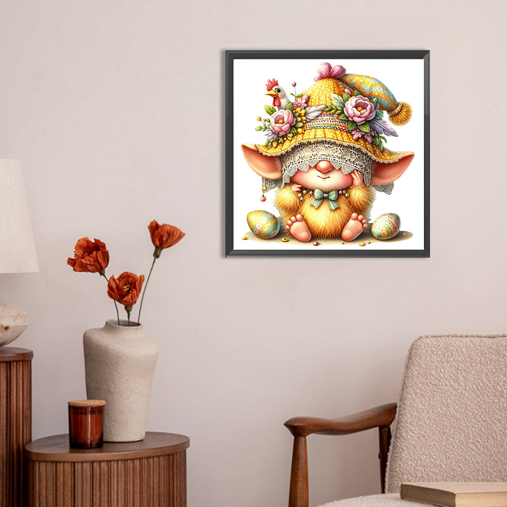 Diamond Painting - Full Round - easter gnome (30*30CM)