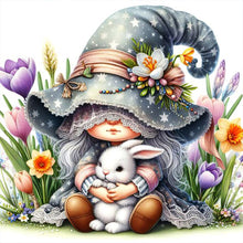 Load image into Gallery viewer, Diamond Painting - Full Round - Goblin girl holding rabbit (30*30CM)