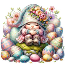 Load image into Gallery viewer, Diamond Painting - Full Round - Goblin girl on Easter egg (30*30CM)