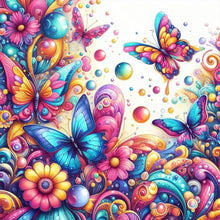 Load image into Gallery viewer, Diamond Painting - Full Round - flowers and butterflies (30*30CM)