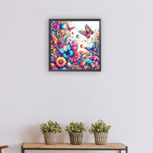 Load image into Gallery viewer, Diamond Painting - Full Round - flowers and butterflies (30*30CM)