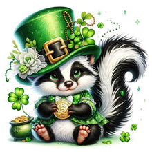 Load image into Gallery viewer, Diamond Painting - Full Round - Lucky skunk and gold coins (30*30CM)