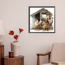 Load image into Gallery viewer, Diamond Painting - Full Round - farm rooster (30*30CM)