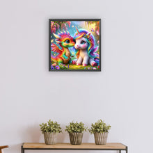 Load image into Gallery viewer, Diamond Painting - Full Round - Rainbow dragon and rainbow pony (30*30CM)