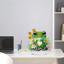 Load image into Gallery viewer, Special Shaped Desktop Diamond Art Kits Single-Side Frog Flower for Office Decor