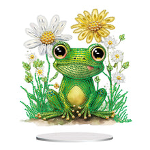 Load image into Gallery viewer, Special Shaped Desktop Diamond Art Kits Single-Side Frog Flower for Office Decor