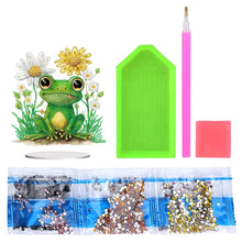 Load image into Gallery viewer, Special Shaped Desktop Diamond Art Kits Single-Side Frog Flower for Office Decor