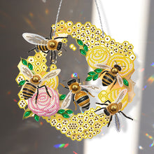 Load image into Gallery viewer, Single Side 5D Bird Cage Bee Ladybird Diamond Painting Dots Pendant Wall Decor