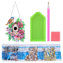 Load image into Gallery viewer, Single Side 5D Bird Cage Bee Ladybird Diamond Painting Dots Pendant Wall Decor