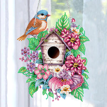 Load image into Gallery viewer, Single Side 5D Bird Cage Bee Ladybird Diamond Painting Dots Pendant Wall Decor
