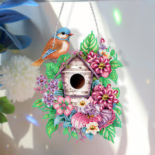 Load image into Gallery viewer, Single Side 5D Bird Cage Bee Ladybird Diamond Painting Dots Pendant Wall Decor