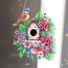 Load image into Gallery viewer, Single Side 5D Bird Cage Bee Ladybird Diamond Painting Dots Pendant Wall Decor