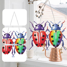 Load image into Gallery viewer, Single Side 5D Bird Cage Bee Ladybird Diamond Painting Dots Pendant Wall Decor