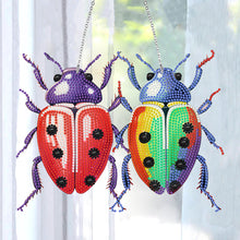 Load image into Gallery viewer, Single Side 5D Bird Cage Bee Ladybird Diamond Painting Dots Pendant Wall Decor