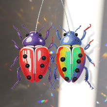 Load image into Gallery viewer, Single Side 5D Bird Cage Bee Ladybird Diamond Painting Dots Pendant Wall Decor