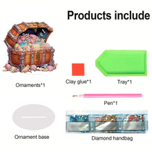 Load image into Gallery viewer, Special Shaped Pearl Seashell Treasure Box Diamond Painting Desktop Ornaments