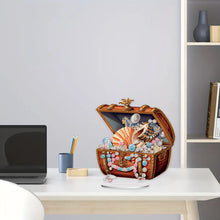 Load image into Gallery viewer, Special Shaped Pearl Seashell Treasure Box Diamond Painting Desktop Ornaments