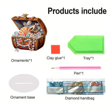 Load image into Gallery viewer, Special Shaped Pearl Seashell Treasure Box Diamond Painting Desktop Ornaments