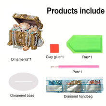 Load image into Gallery viewer, Special Shaped Pearl Seashell Treasure Box Diamond Painting Desktop Ornaments