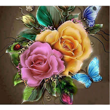 Load image into Gallery viewer, Flowers 30*30CM(Canvas) Round Drill Diamond Painting
