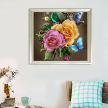 Load image into Gallery viewer, Flowers 30*30CM(Canvas) Round Drill Diamond Painting
