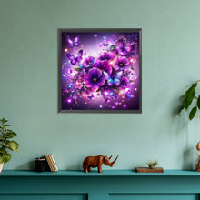 Load image into Gallery viewer, Diamond Painting - Full Round - Purple butterfly flower (30*30CM)