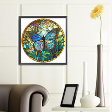 Load image into Gallery viewer, Diamond Painting - Full Round - glass art butterfly (40*40CM)