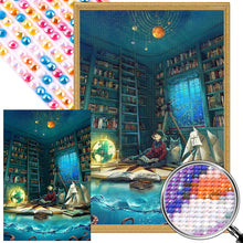 Load image into Gallery viewer, AB Diamond Painting - Full Round - girl in bookstore (40*60CM)