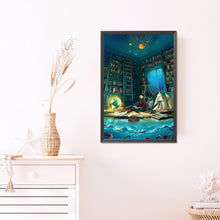 Load image into Gallery viewer, AB Diamond Painting - Full Round - girl in bookstore (40*60CM)