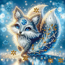 Load image into Gallery viewer, Diamond Painting - Partial Special Shaped - two-tailed fox (30*30CM)