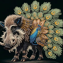 Load image into Gallery viewer, Diamond Painting - Partial Special Shaped - boar peacock (30*30CM)