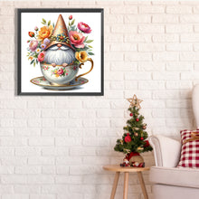 Load image into Gallery viewer, Diamond Painting - Full Square - Flower Teacup Gnome (40*40CM)