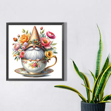 Load image into Gallery viewer, Diamond Painting - Full Square - Flower Teacup Gnome (40*40CM)