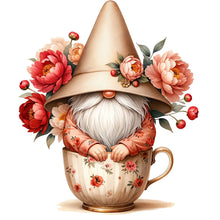 Load image into Gallery viewer, Diamond Painting - Full Square - Flower Teacup Gnome (40*40CM)