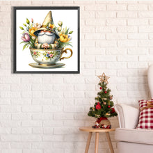 Load image into Gallery viewer, Diamond Painting - Full Square - Flower Teacup Gnome (40*40CM)