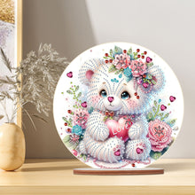 Load image into Gallery viewer, Special Shaped Bear Diamond Painting Tabletop Kit Home Office Decor (White Bear)